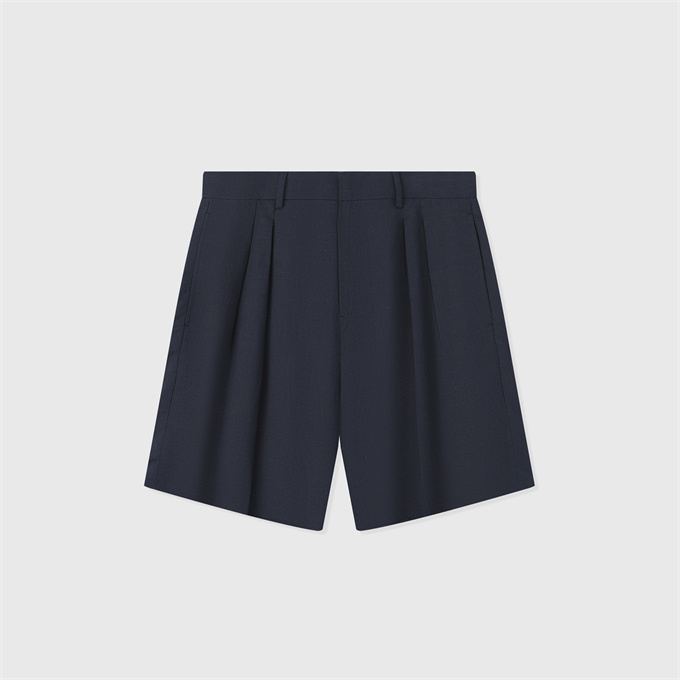 loro piana buxton high waisted tailored pleated bermuda casual shorts